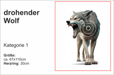 drohender Wolf