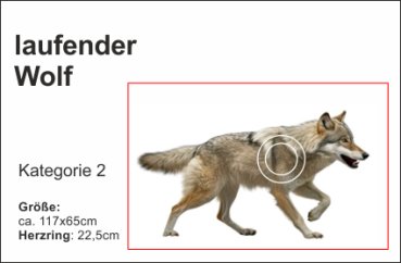 laufender Wolf