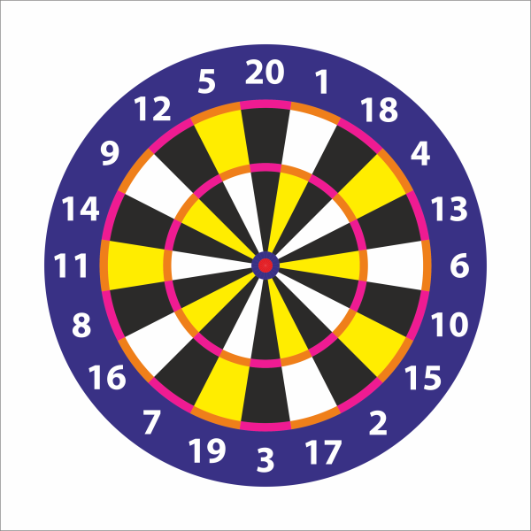 Dartscheibe 3 Blau